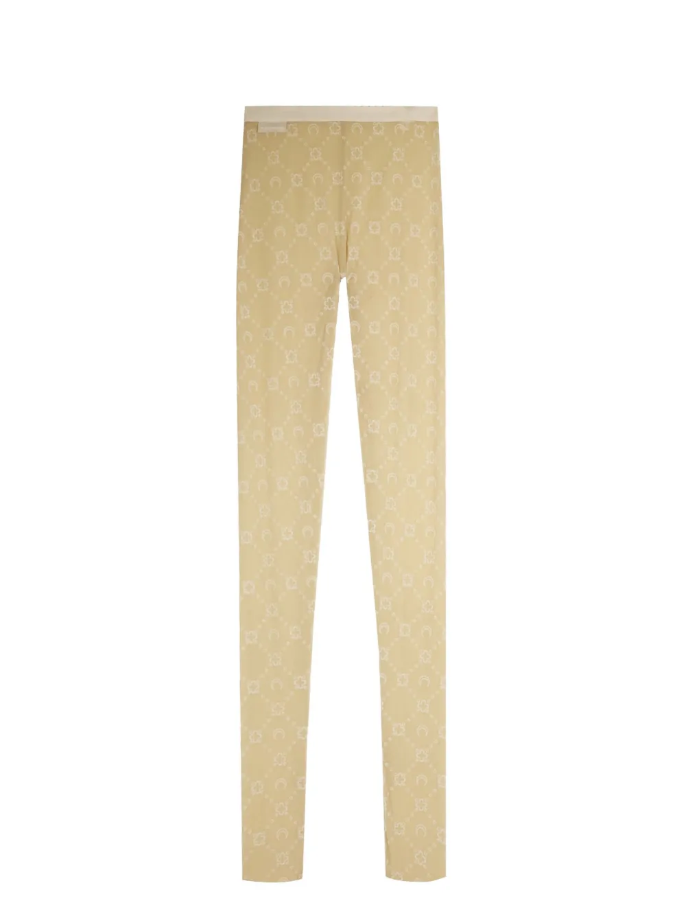 Marine Serre Moonogram-pattern Mesh Tights In Neutral
