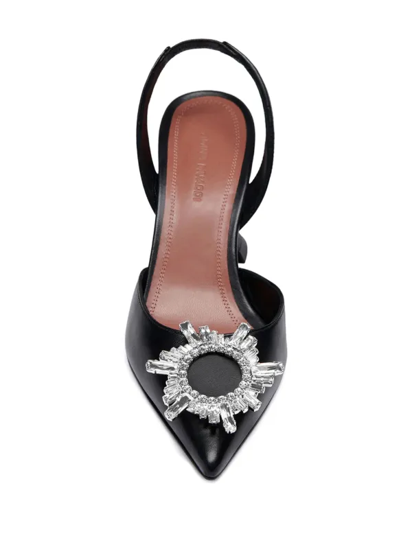 Amina Muaddi Begum Sling 70mm Pumps Black FARFETCH GE