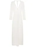Galvan London Andromeda crystal-embellished open-back gown - White