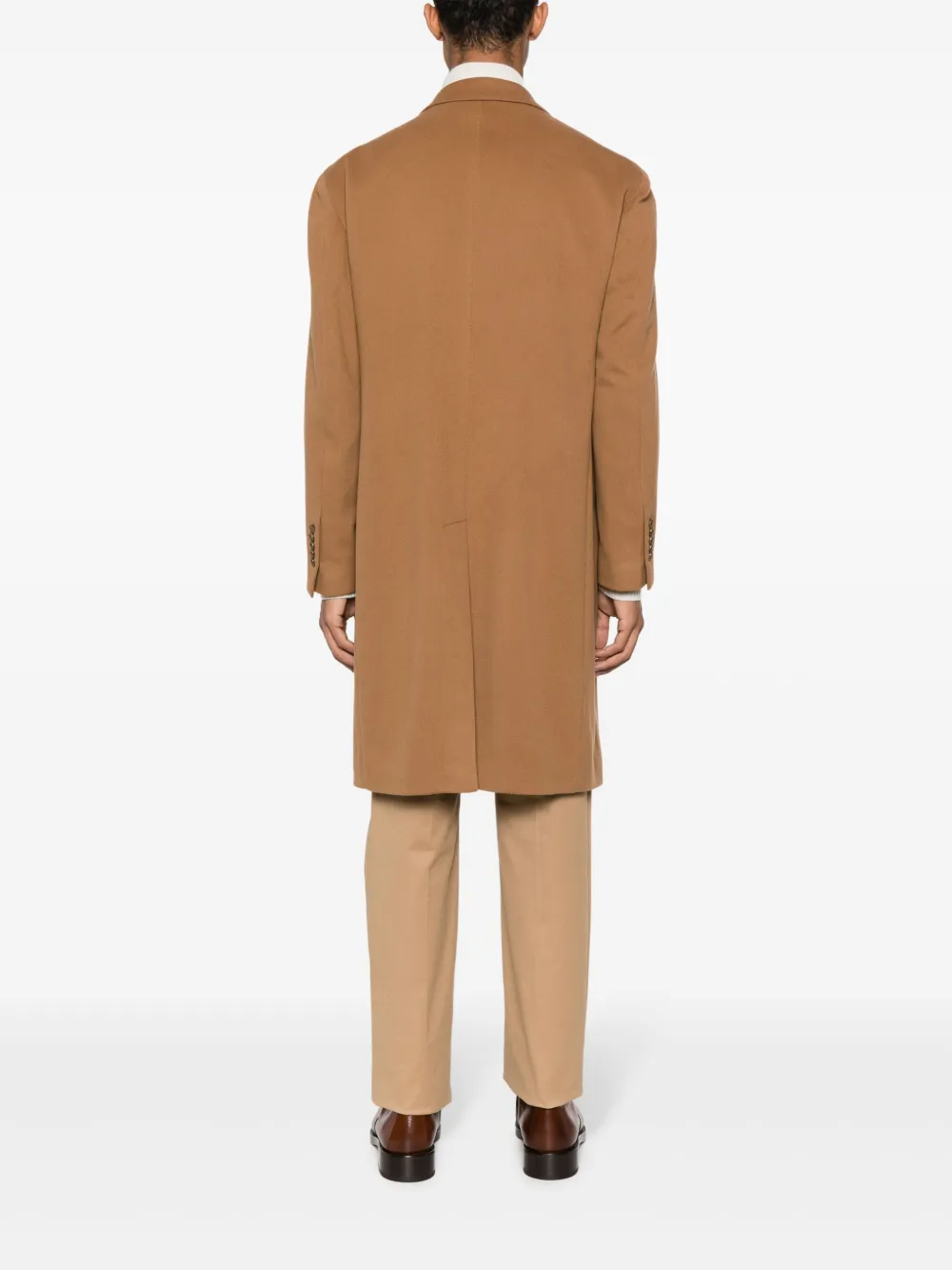Shop Tagliatore Double-breasted Coat In Brown
