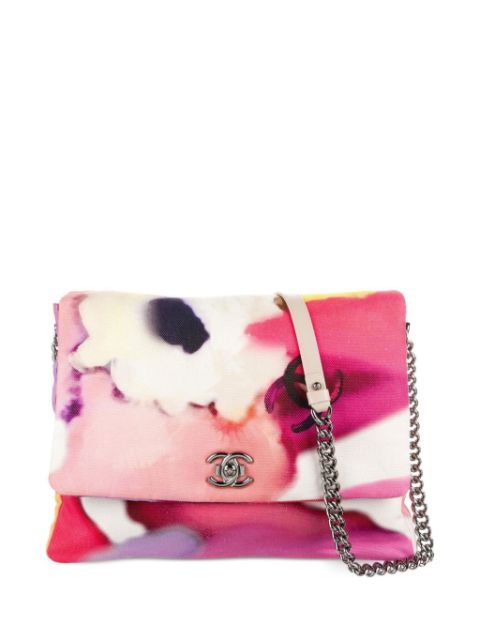 HOT SALE CHANEL 2015 maxi floral-print shoulder bag Women