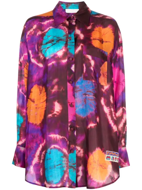 ZIMMERMANN Acadian tie-dye print shirt 