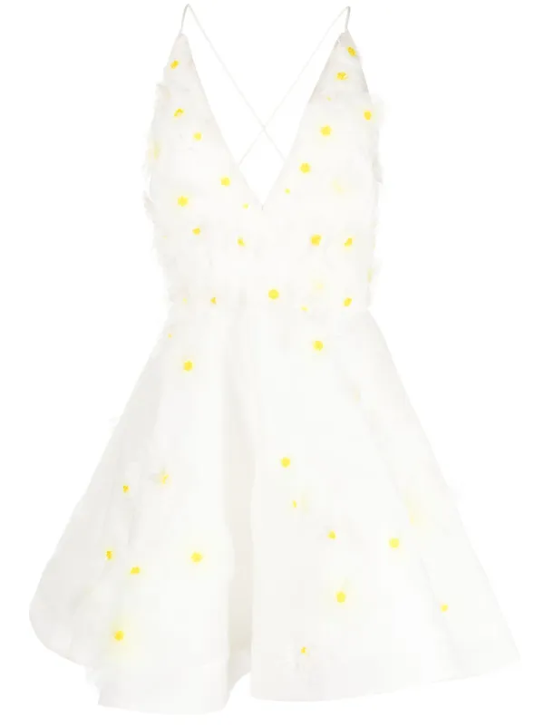 versace mini dress Versace Yellow Mini Dress – Treasures of NYC