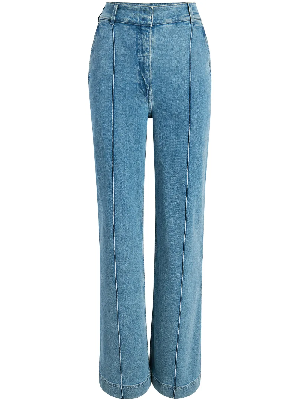 Another Tomorrow Jeans dritti a vita alta - Blu