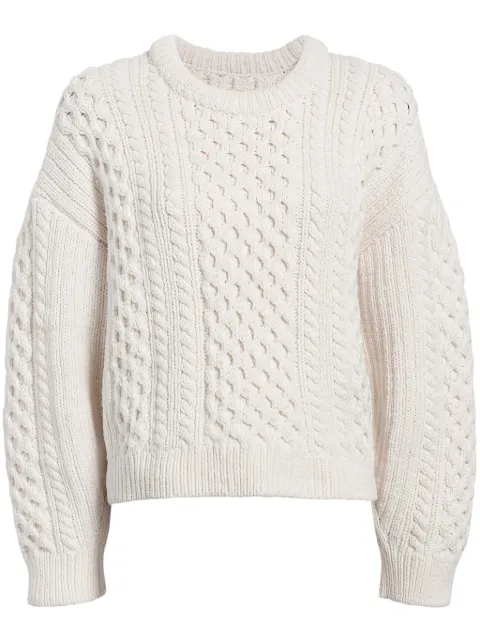 Another Tomorrow cable-knit wool jumper