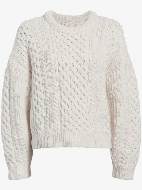 Another Tomorrow cable-knit wool jumper