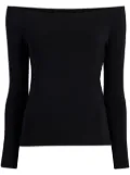 Another Tomorrow Leotard boat-neck top - Black