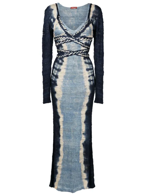 Altuzarra Philomena Tie-dye Maxi Dress in Blue