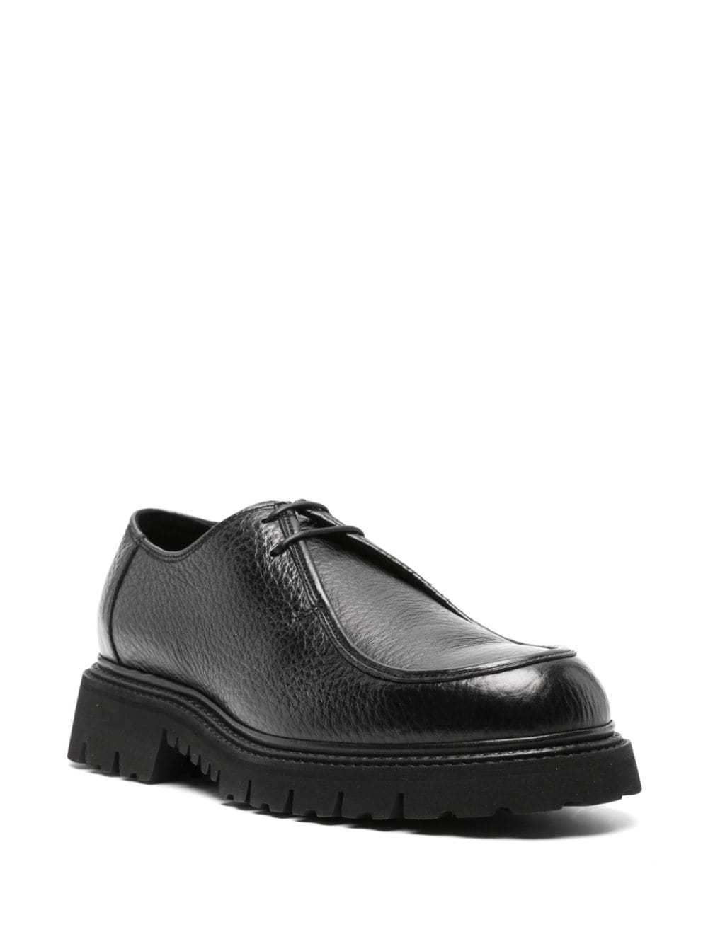 Shop Doucal's X Neil Barrett Chuncky Sole Leather Loafer In Black
