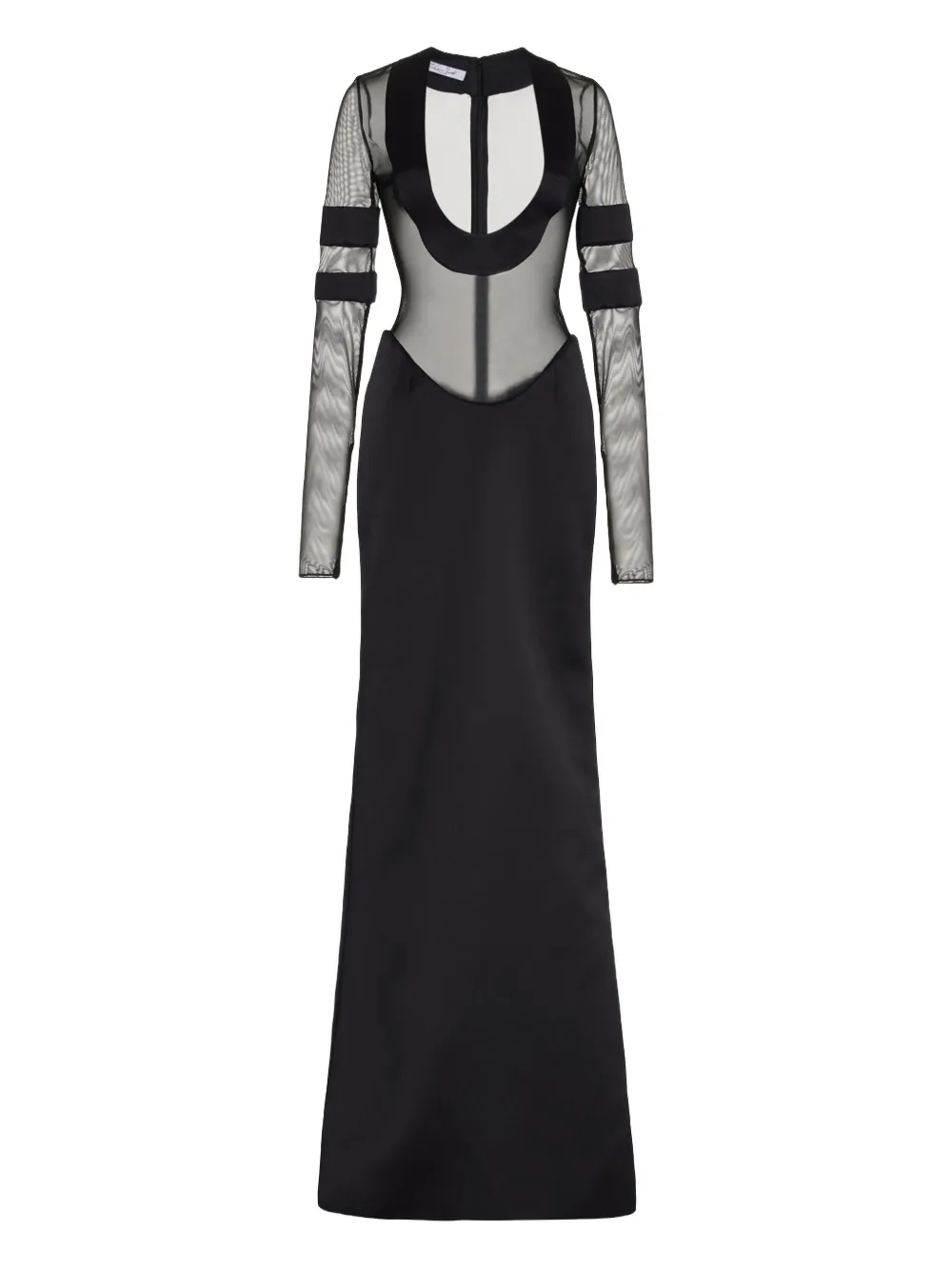 Laquan Smith Scoop-neck Gown In Black