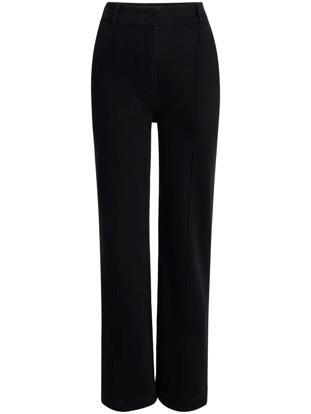 Another Tomorrow Jeans dritti a vita alta - Nero