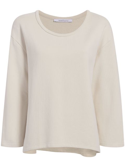 Another Tomorrow scoop-neck jersey top