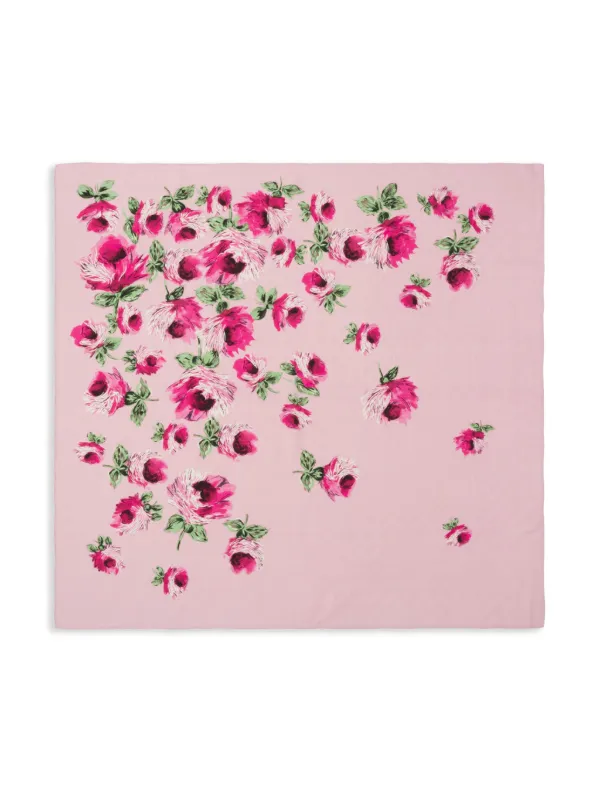 ボレロ・ショール Prada Fuchsia printed foulard in twill Camelia/Red Printed silk twill scarf 90 x 90 | PRADA