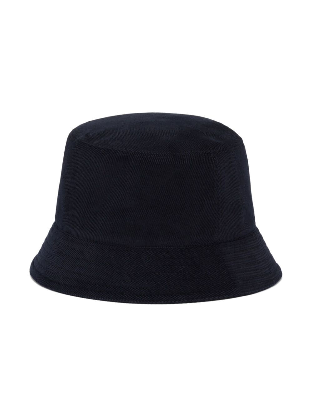 Shop Prada Enamel Triangle-logo Corduroy Bucket Hat In Blue