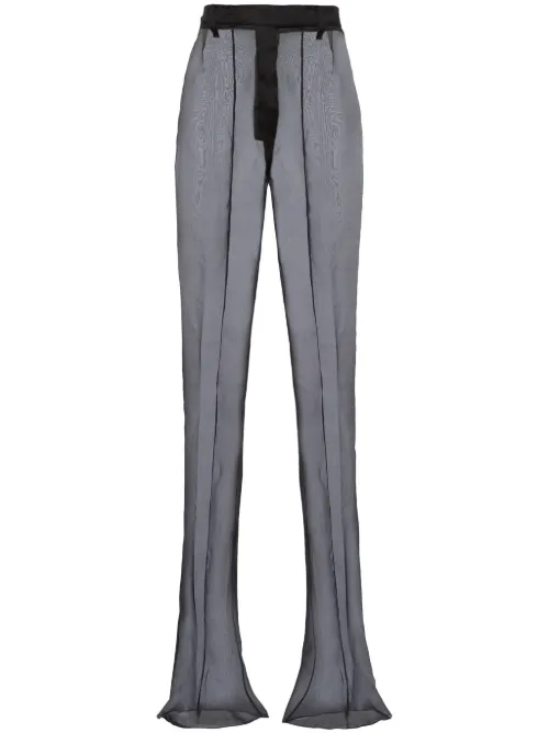 Pantalon évasé en organza - Prada - Modalova