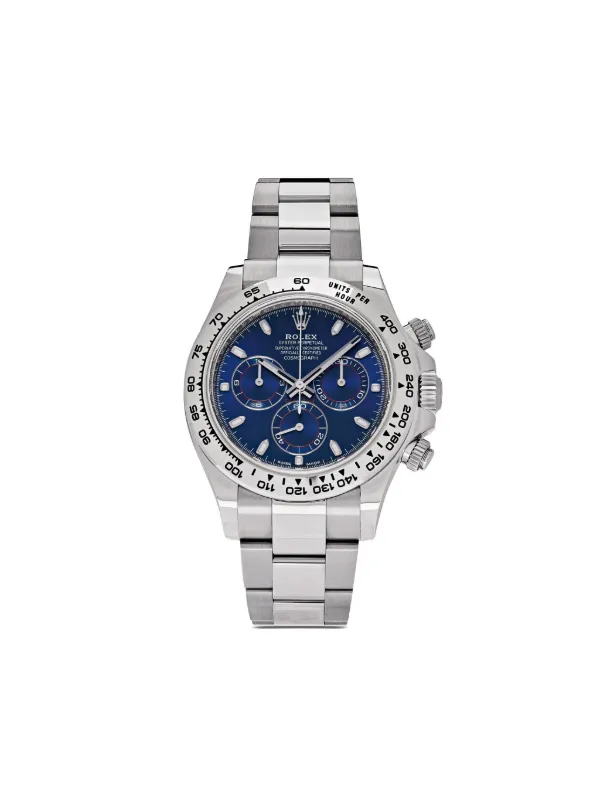 White gold rolex daytona blue online dial