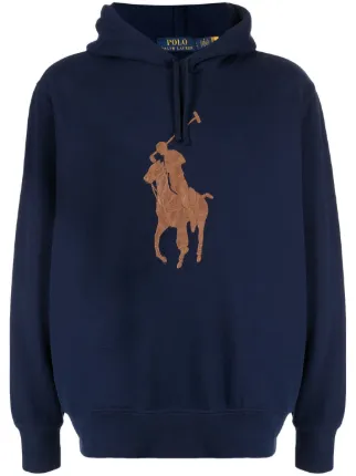 Polo hoodie navy online blue