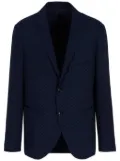 Giorgio Armani zigzag-print single-breasted blazer - Blue