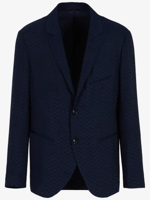 Giorgio Armani sicksackmönstrad enkelknäppt blazer