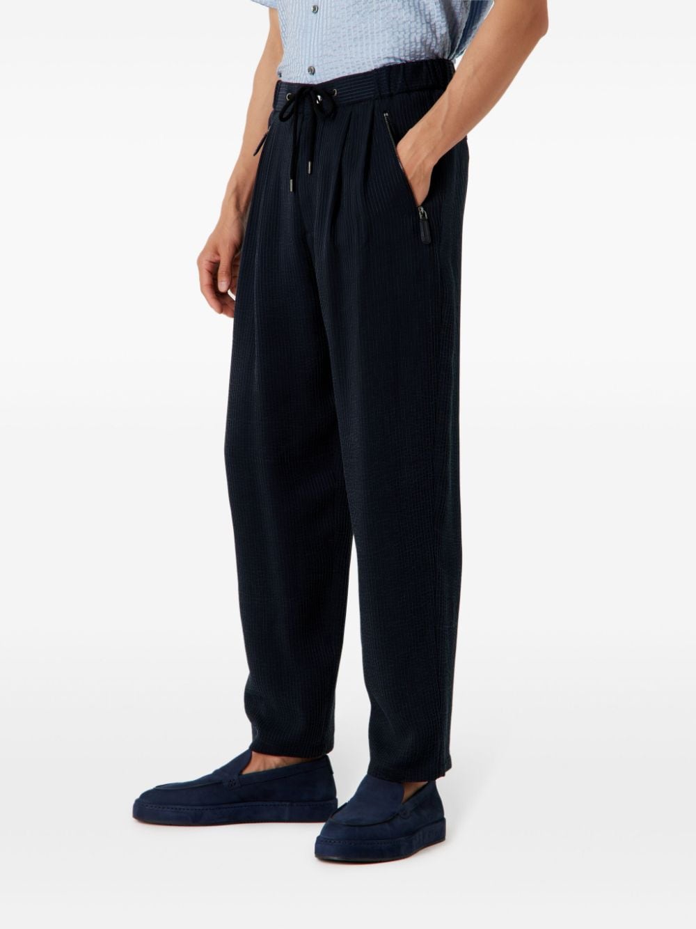 Giorgio Armani Gestreepte broek Blauw