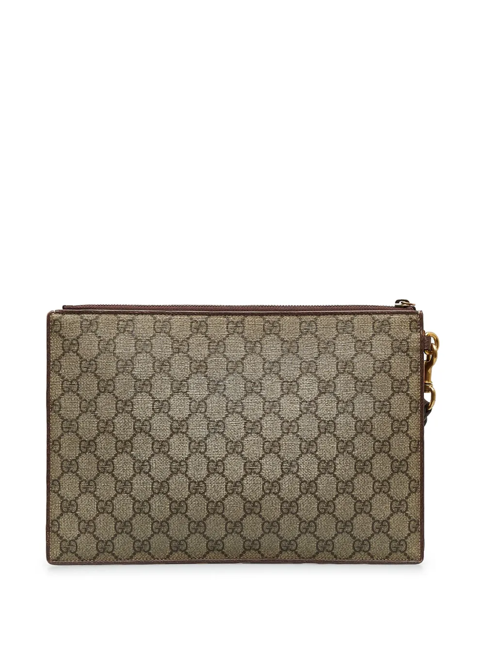 Gucci Pre-Owned 2016-2022 Gucci GG Supreme Courrier Clutch - Bruin