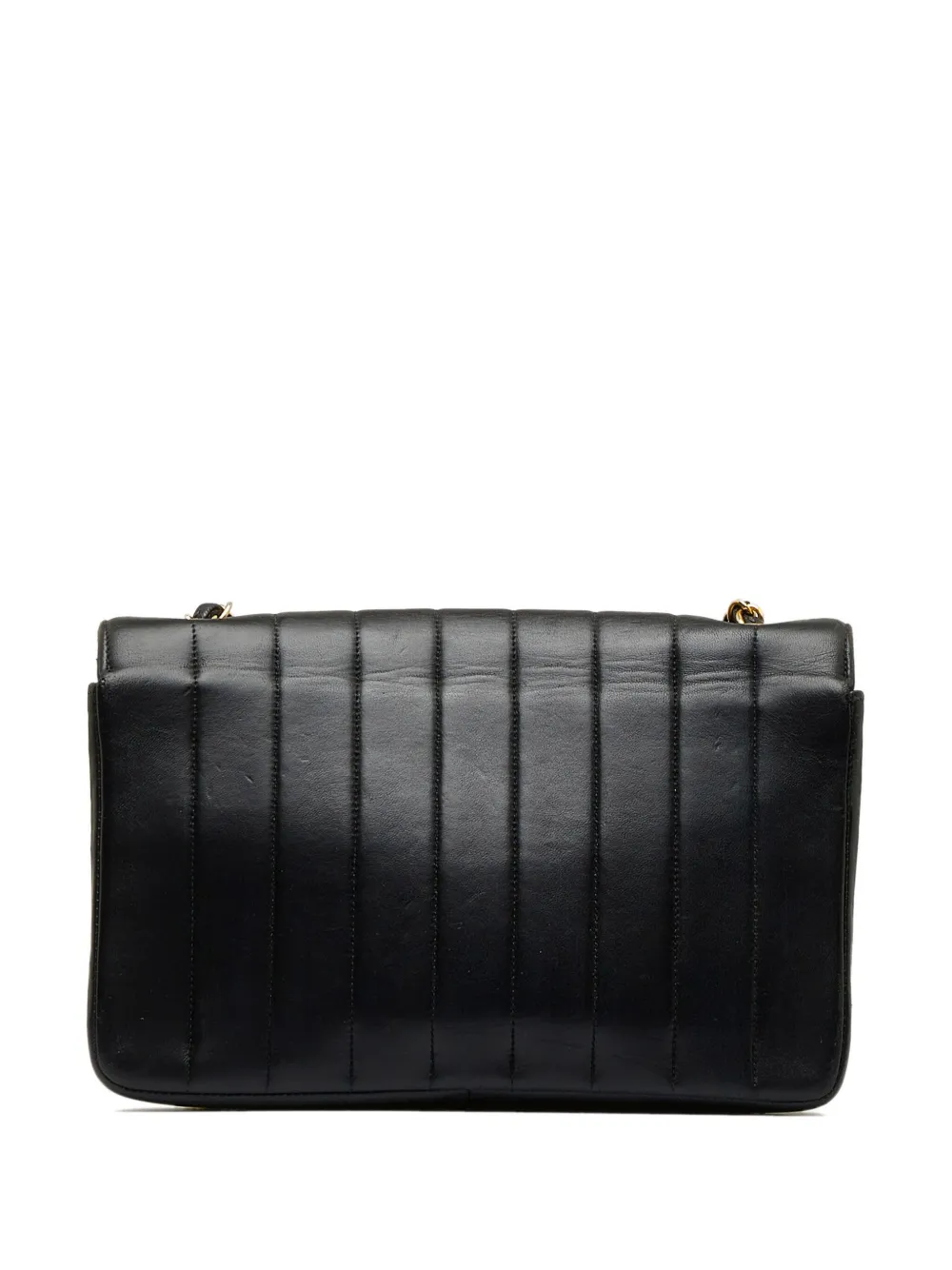CHANEL Pre-Owned 2006-2008 Chanel Lambskin Vertical Border Flap - Zwart