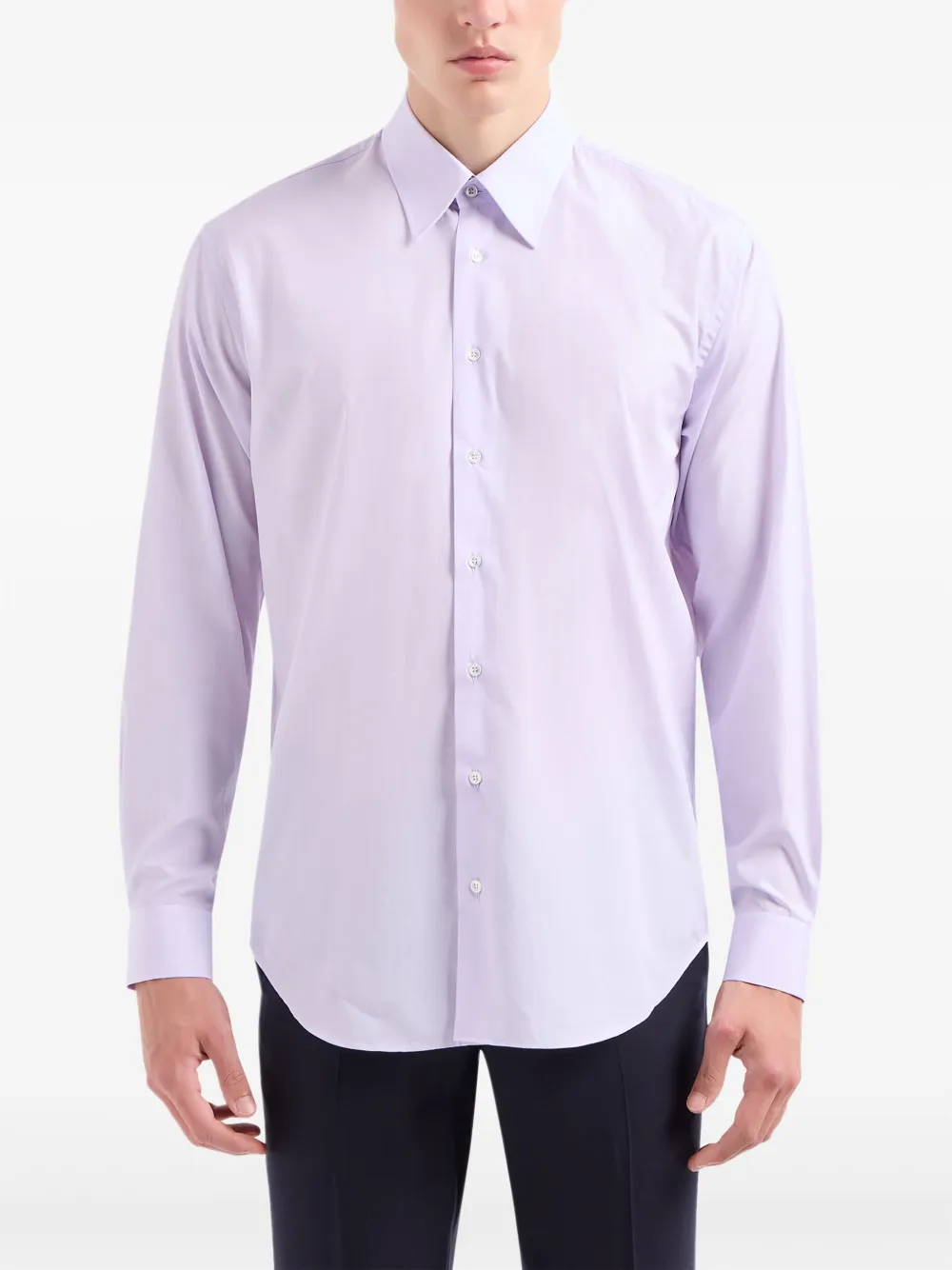 Giorgio Armani Katoenen overhemd Paars