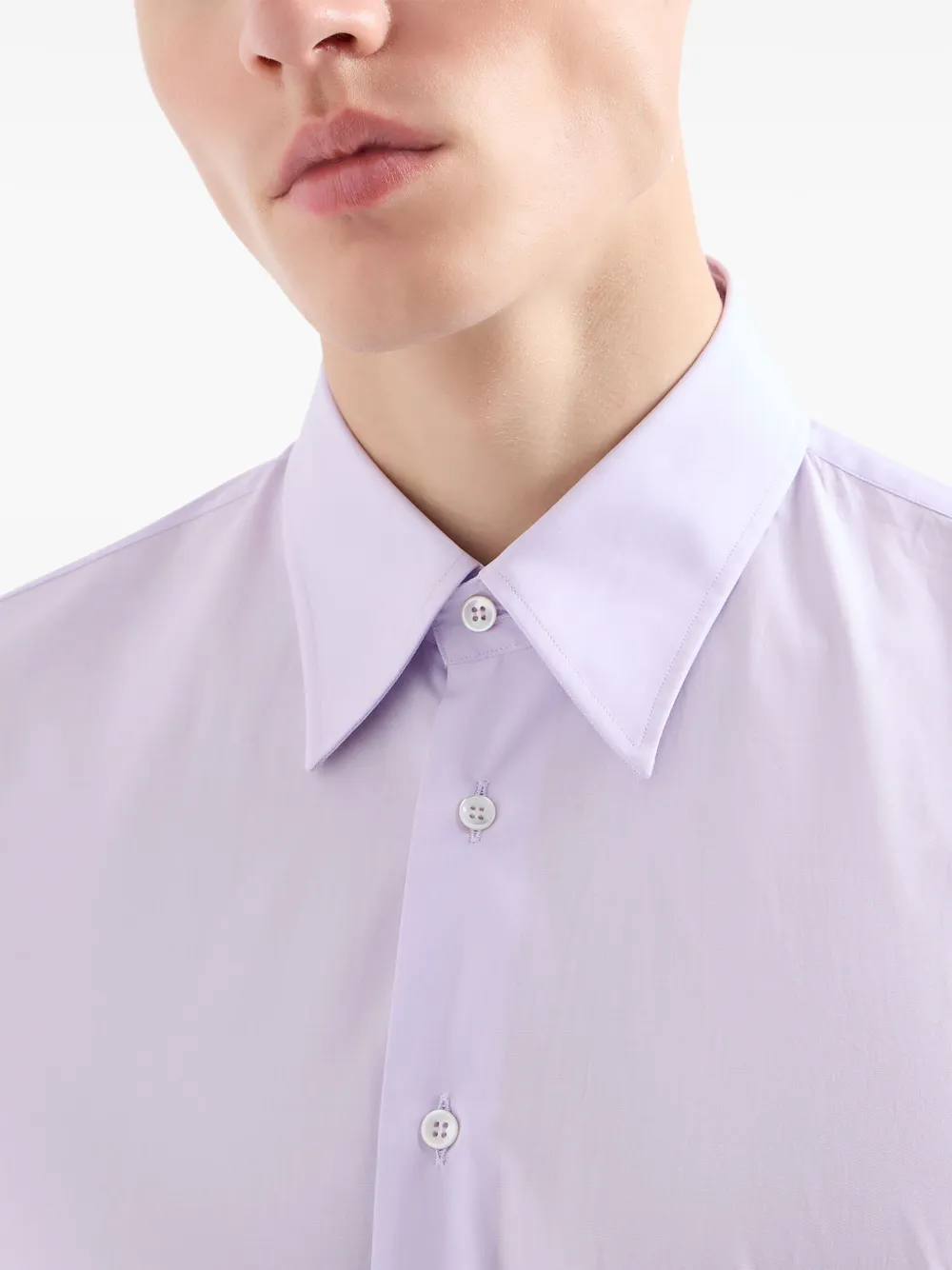 Giorgio Armani Katoenen overhemd Paars