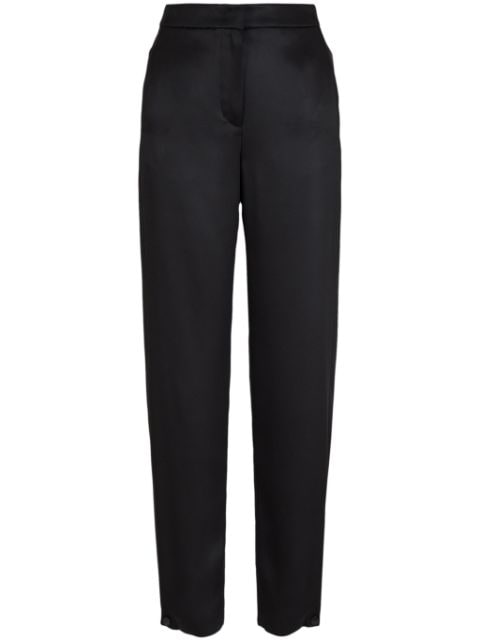 Giorgio Armani high-waisted silk trousers 
