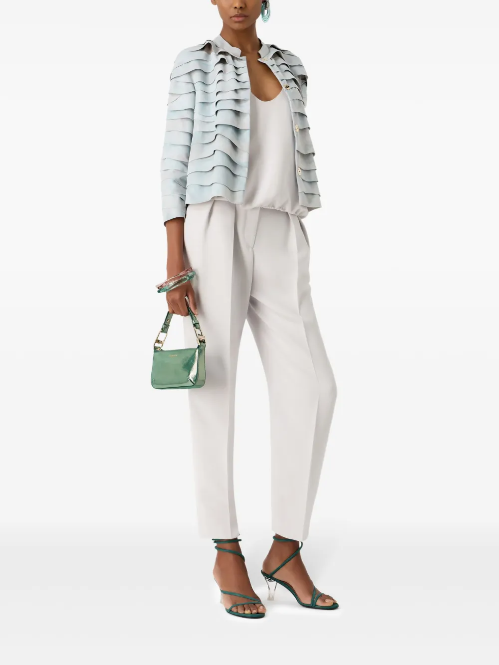 Giorgio Armani High waist broek - Wit