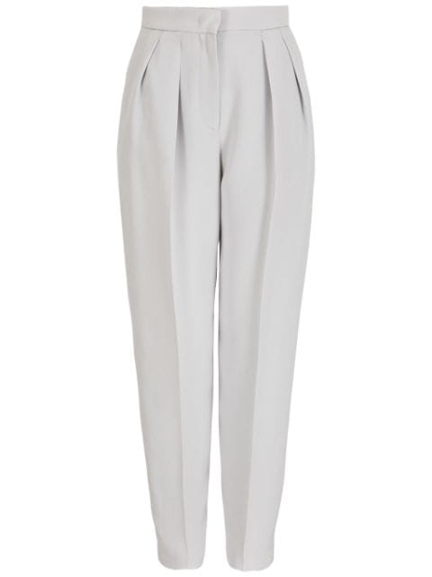 Giorgio Armani high-waisted silk tapered trousers