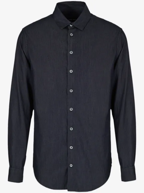 Giorgio Armani slub-effect cotton shirt