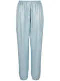 Giorgio Armani metallic-sheen high-waisted trousers - Blue