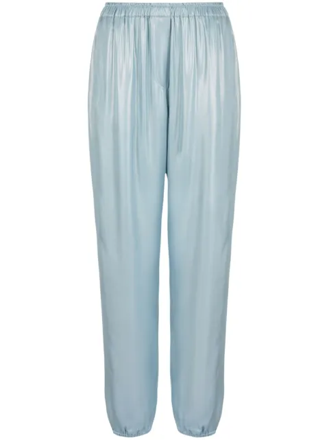 Giorgio Armani metallic-sheen high-waisted trousers