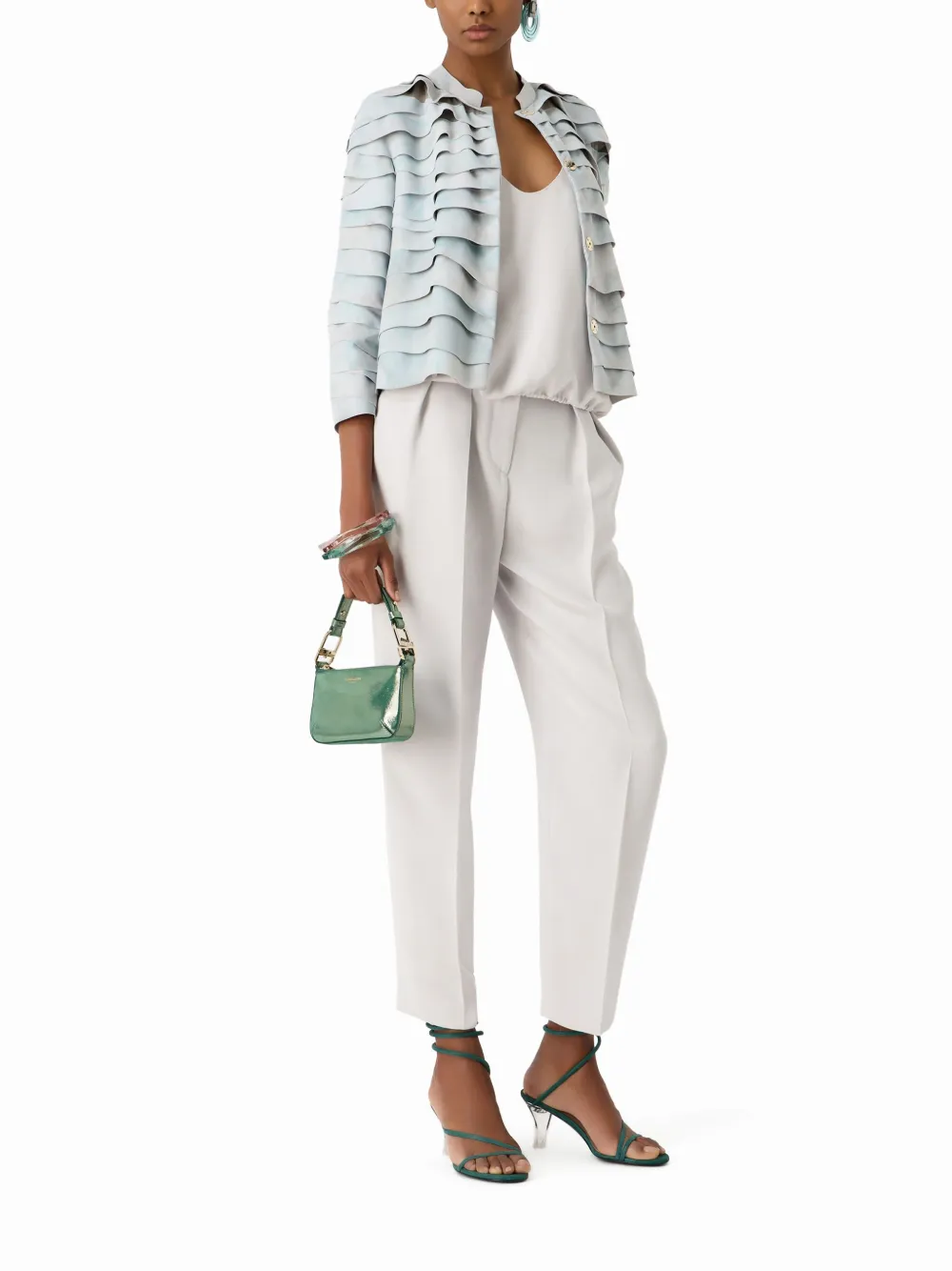Giorgio Armani top de seda con dobladillo elástico | Chalecos y camisetas | Image 2