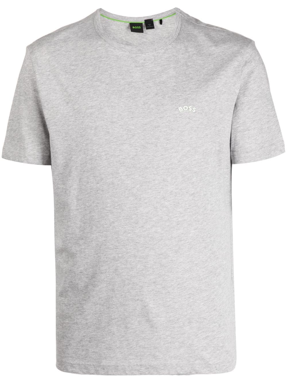 BOSS Katoenen T-shirt met logoprint Grijs