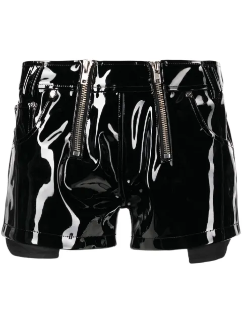 GmbH Double Zip patent-finish shorts