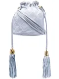 CHANEL Pre-Owned 1989 diamond-quilted bucket bag - Blue