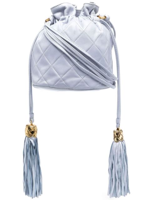 HOT SALE CHANEL 1989 diamond-quilted bucket bag Women