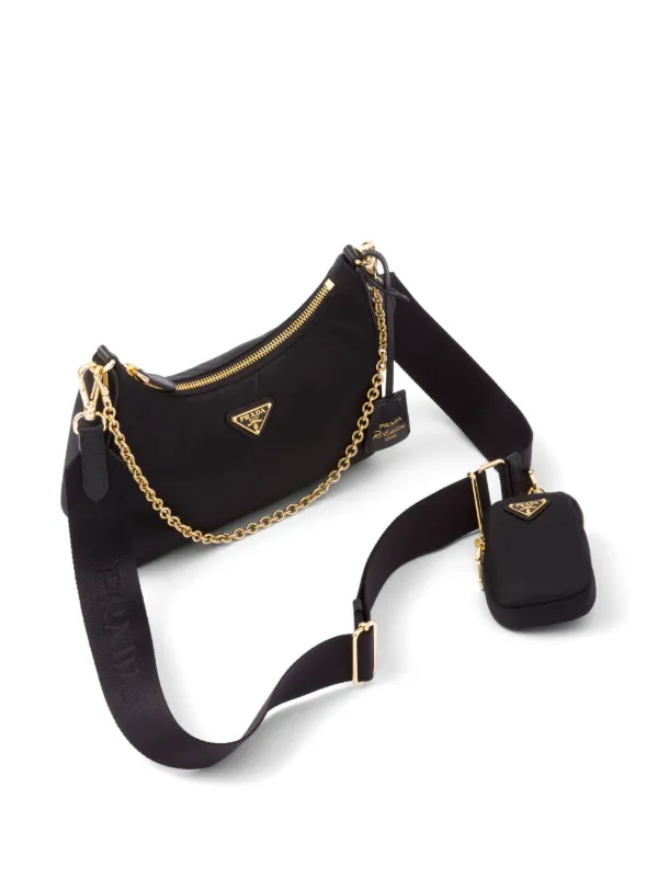 Re-Nylon shoulder bag in black - Prada