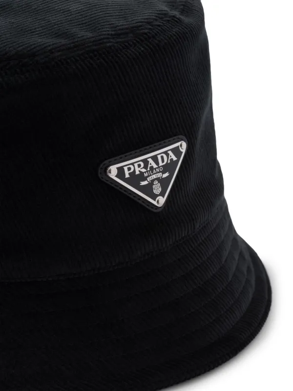 Prada Chapéu Bucket De Pelos Com Logo - Farfetch