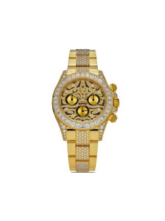 Rolex 2022 pre owned Daytona Cosmograph Eye Of The Tiger 40mm Yellow FARFETCH UK