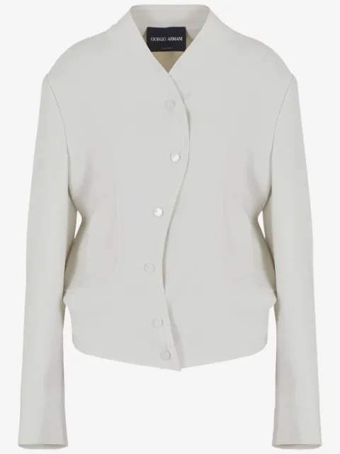 Giorgio Armani collarless drop-shoulder jacket 