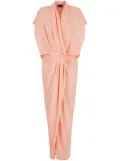 Giorgio Armani draped silk midi dress - Pink