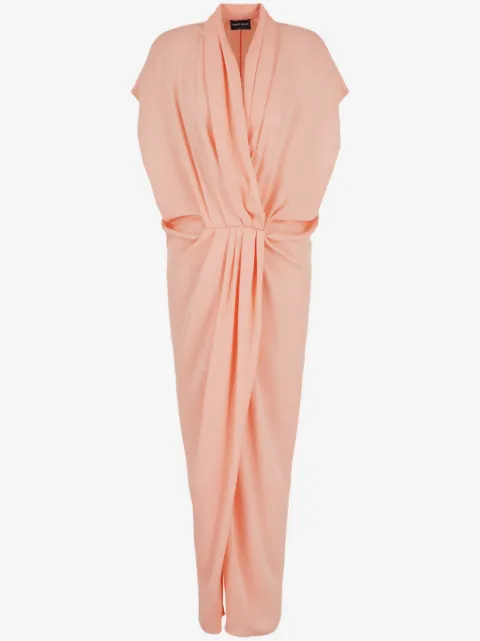 Giorgio Armani draped silk midi dress
