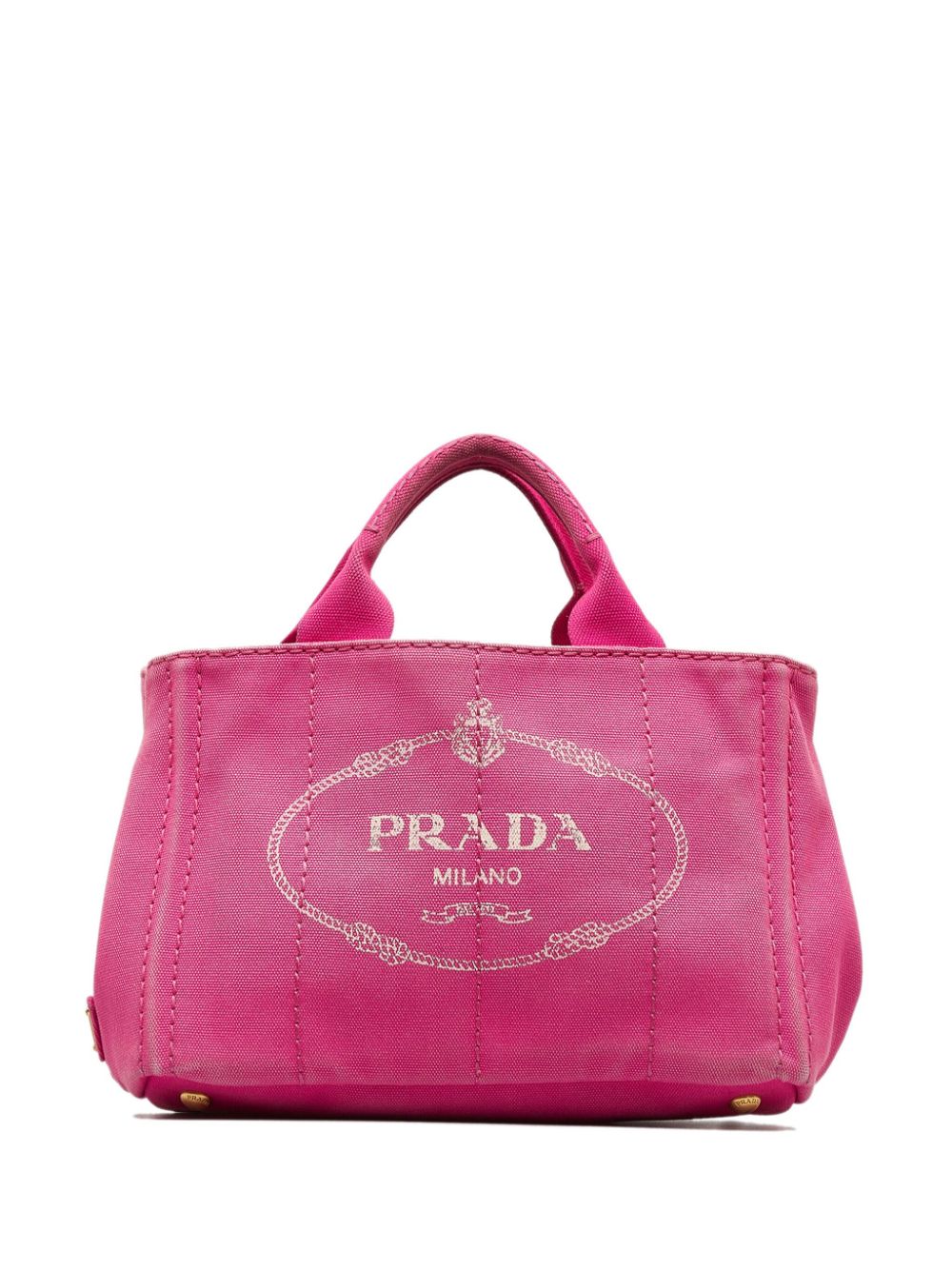 Pre-owned Prada 2013-present  Canapa Logo Satchel In Pink