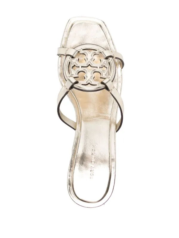 Tory Burch Geo Bombe Miller 55mm Metallic Sandals Gold FARFETCH CA