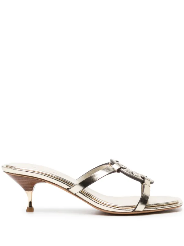 Tory burch metallic cheap sandals