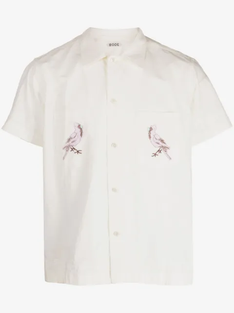 BODE camisa manga corta bordada