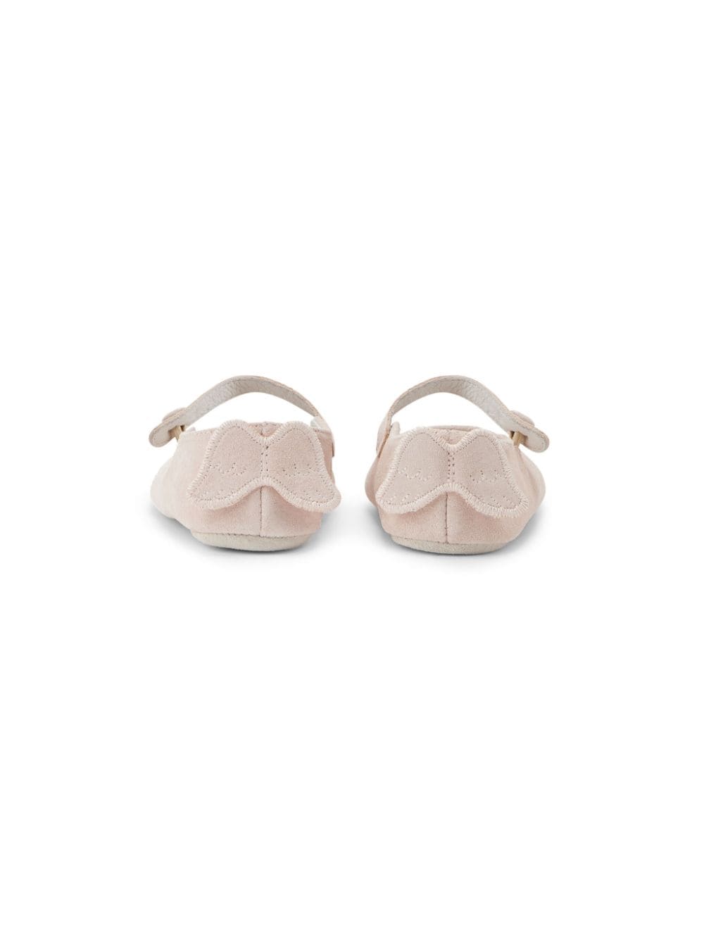Shop Marie-chantal Olympia Angel Wing Suede Ballerina Shoes In Pink